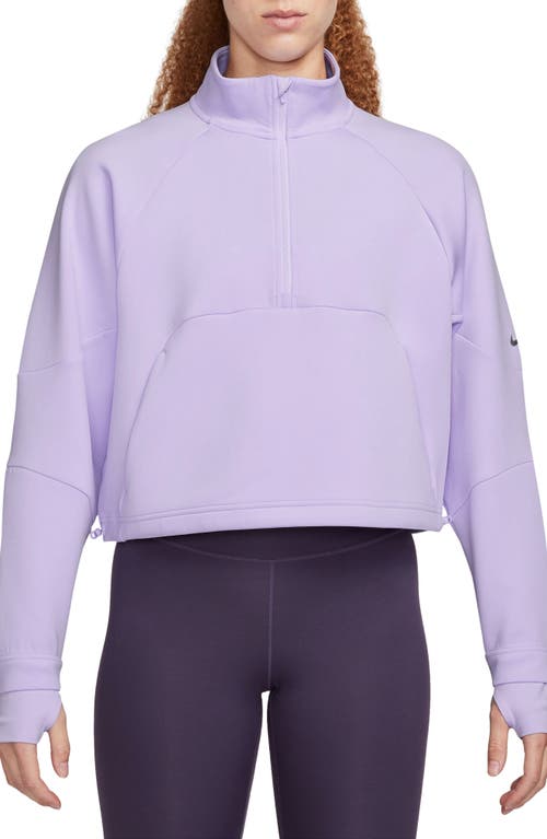 Nike Dri-fit Prima Half Zip Pullover In Lilac Bloom/black