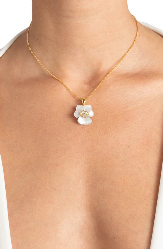 Shop Alexis Bittar Pansy Lucite® Flower Pendant Necklace In Night Pansy