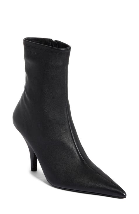 Black pointed sock boots best sale