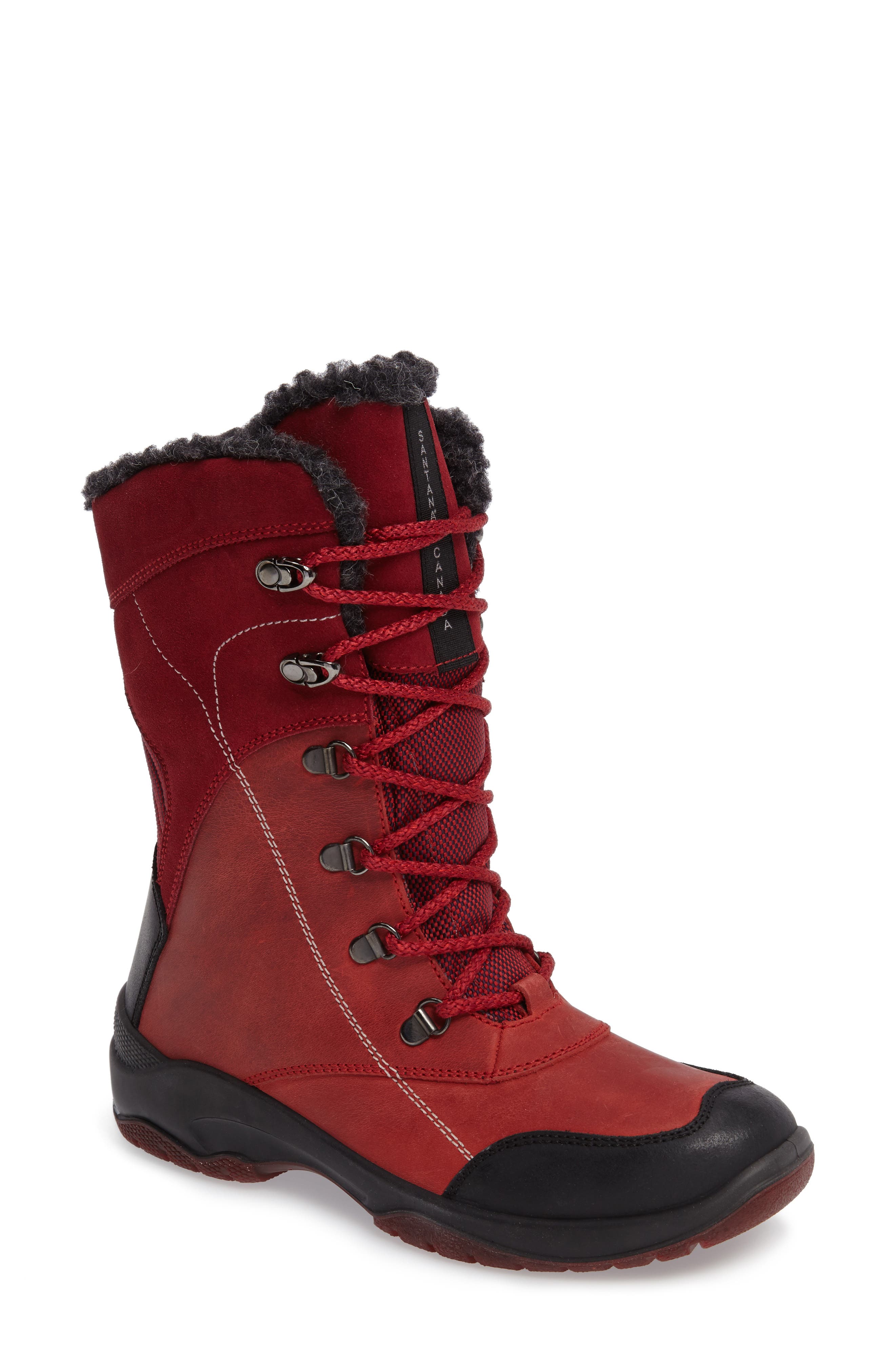 santana canada red boots