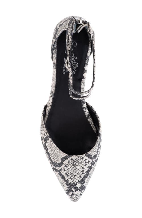 Shop Seychelles What A Girl Wants Ankle Strap Pointed Toe Flat In Black-white