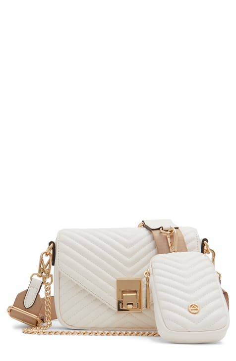 Unilax Chevron Quilted Faux Leather Crossbody Bag