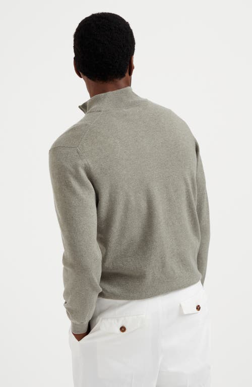 Shop Brunello Cucinelli Cashmere Sweater In Olive