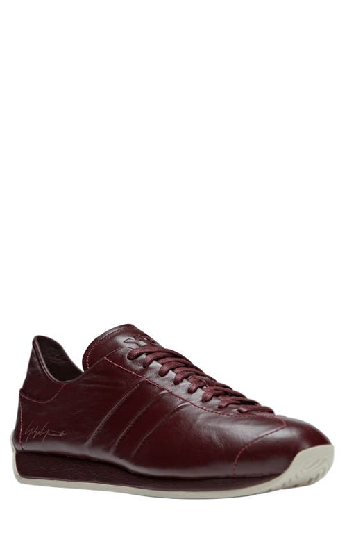 Y-3 Country Sneaker In Red/red/clear Brown