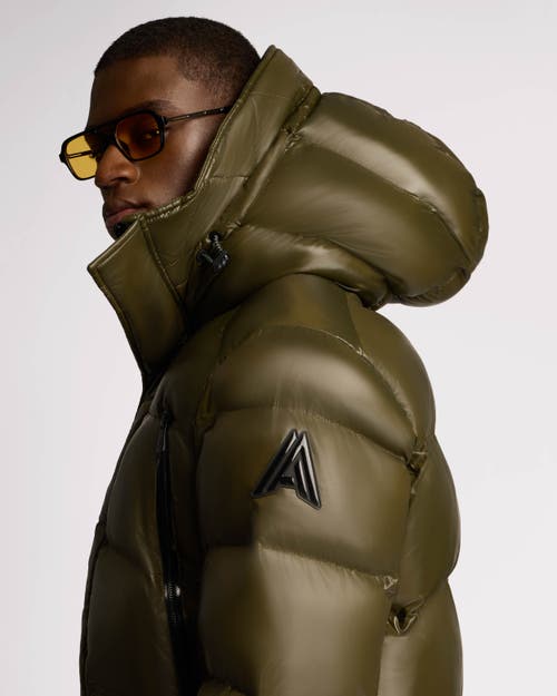 Alpenhaus Oakmount Straight Fit Quilted Puff Parka In Olive