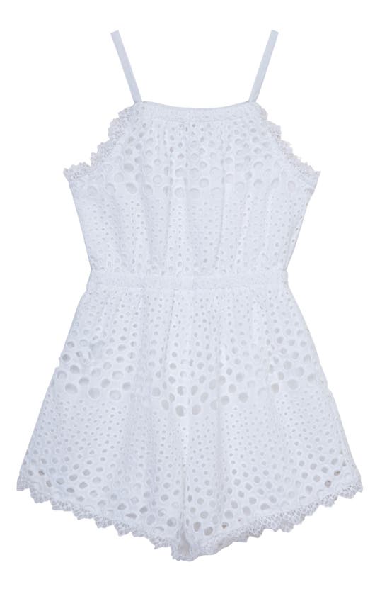 Shop Habitual Kids' Eyelet Embroidered Romper In White