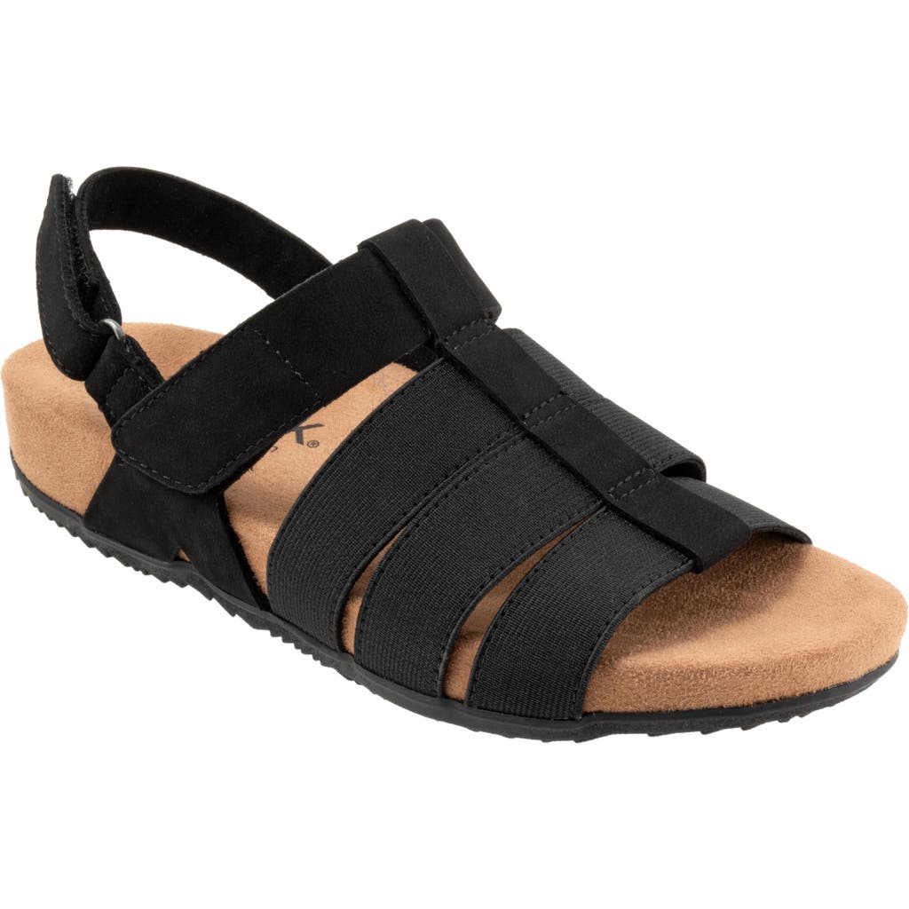 Softwalk ® Burnaby Slingback Sandal In Black Nubuck