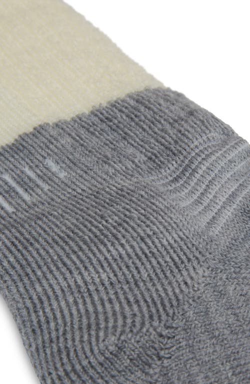 Shop Druthers Nyc Vivo Merino Wool Function Blocked Boot Sock In Grey Stripe