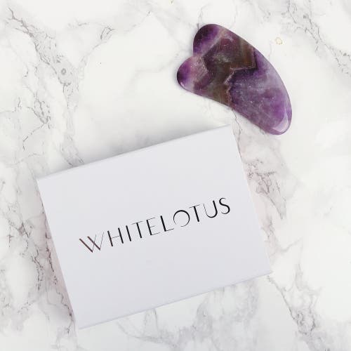 White Lotus Beauty Premium Amethyst Gua Sha In Purple