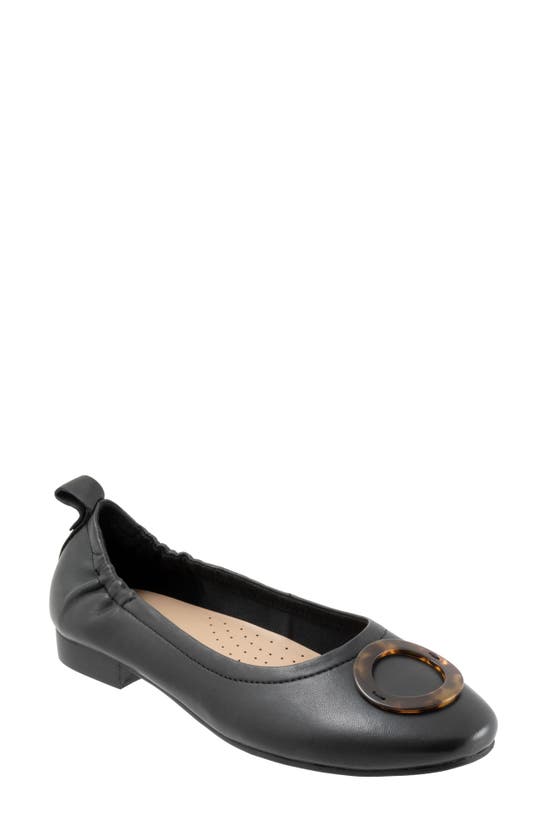 Shop Trotters Gia Ornament Ballet Flat In Black