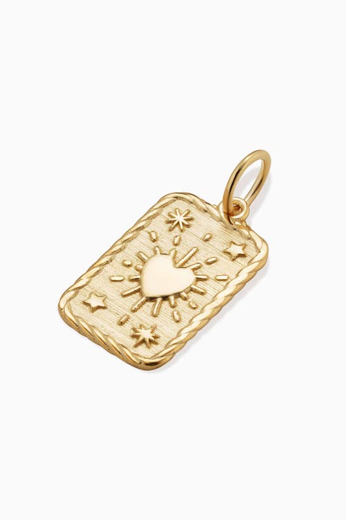 Shop Oradina 14k Yellow Gold It's Love Pendant Charm