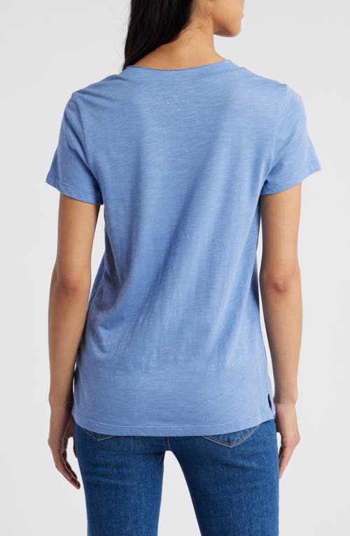 Shop Caslonr Caslon(r) V-neck Short Sleeve Pocket T-shirt In Blue Colony