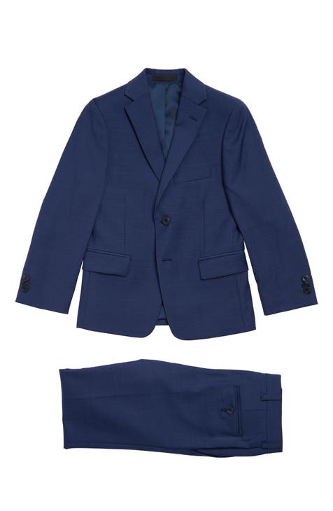 Kids' Solid Two-Button Suit Set (Big Kid)