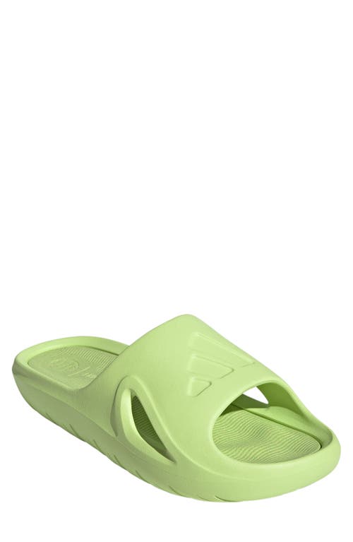 Shop Adidas Originals Adidas Adicane Slide Sandal In Lime/lime/lime