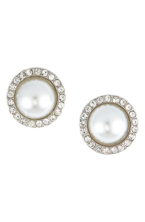 CRISTABELLE Crystal & Imitation Pearl Stud Earrings