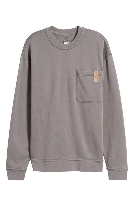 Shop Lunya Reversible Cotton Blend Lounge Sweatshirt In Ebbing Fog