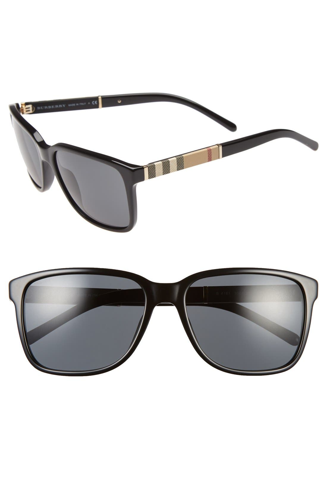 58mm square sunglasses burberry