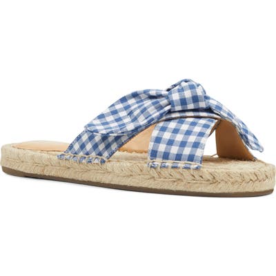 Nine West Brielle Espadrille Slide Sandal- Blue