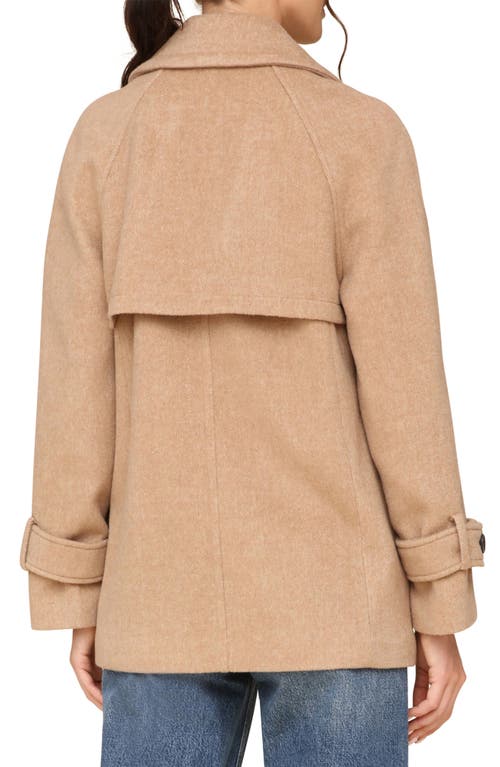 Shop Avec Les Filles Relaxed Swing Peacoat In Camel