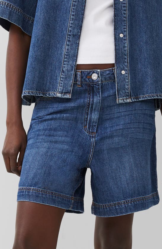 Shop French Connection Finley Denim Bermuda Shorts In Vintage