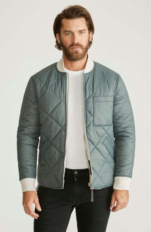 Robert Graham Reversible Quilted Bomber Jacket In Stone/stormy