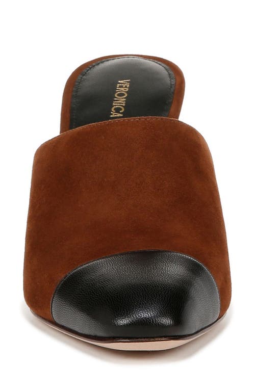 Veronica Beard Carlotta Cap Toe Mule In Black/cedar