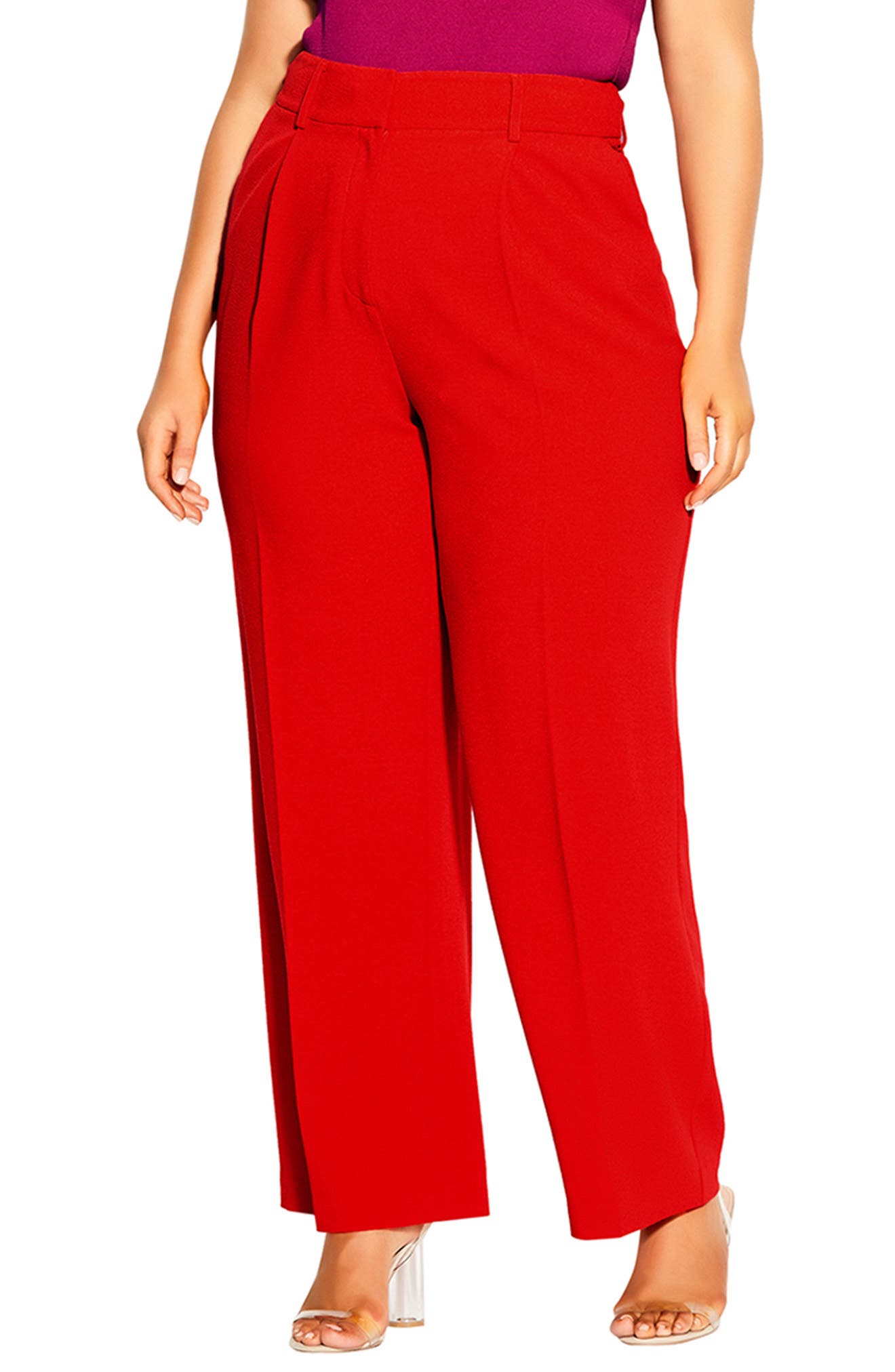 red split leg trousers