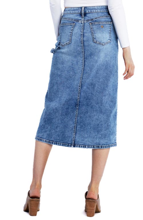 Wash Lab Denim Unity Utility Denim Skirt In Washed Blue
