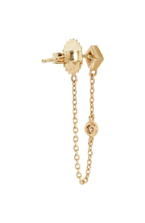 Shop Anzie Cléo Rhombus Chain Drop Earrings In Yellow Gold