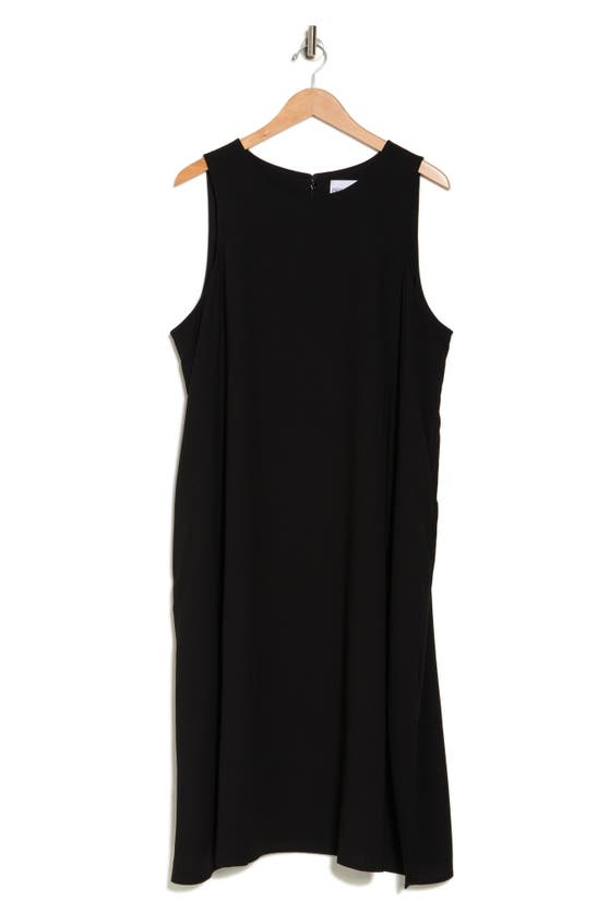 Shop Nordstrom Rack Sleeveless Crepe Midi Dress In Black