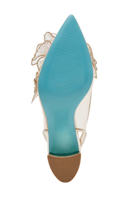 Shop Betsey Johnson Petra Slingback Pointed Toe Pump In Gold