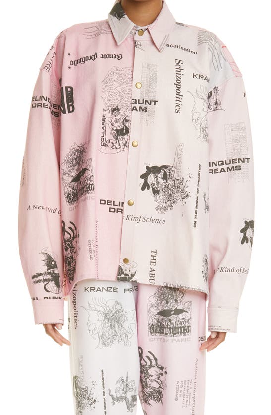 Liberal Youth Ministry Unisex Pink Heaven Oversize Button-up Shirt 