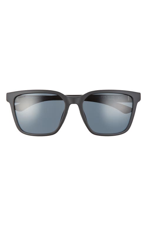 Shoutout Core 57mm Polarized Sunglasses in Matte Black /Polar Gray Green