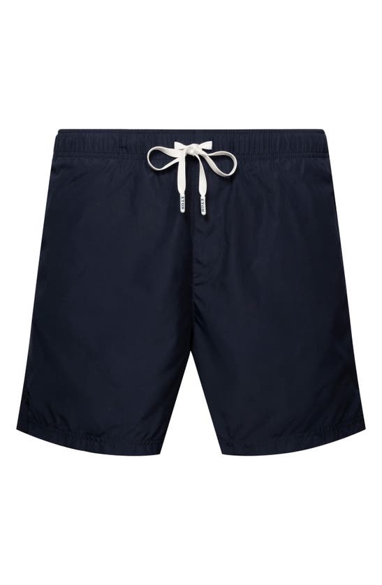 Shop Eton Solid Swim Trunks In Blue