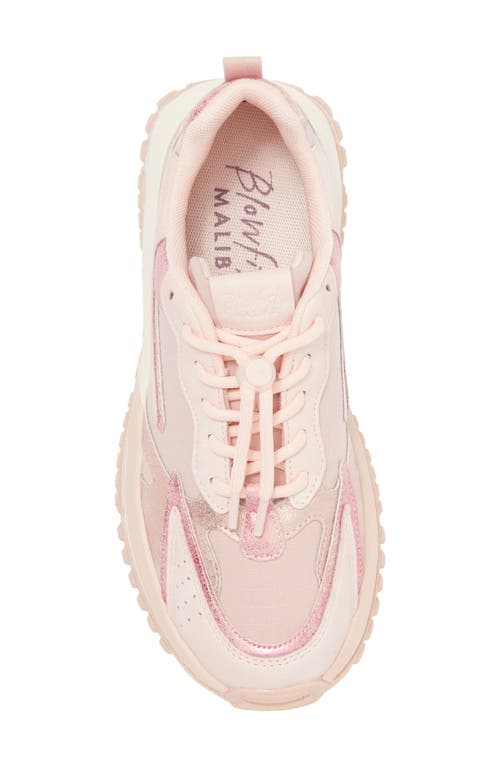 Shop Blowfish Footwear Kids' Leo Sneaker In Blush/hot Pink