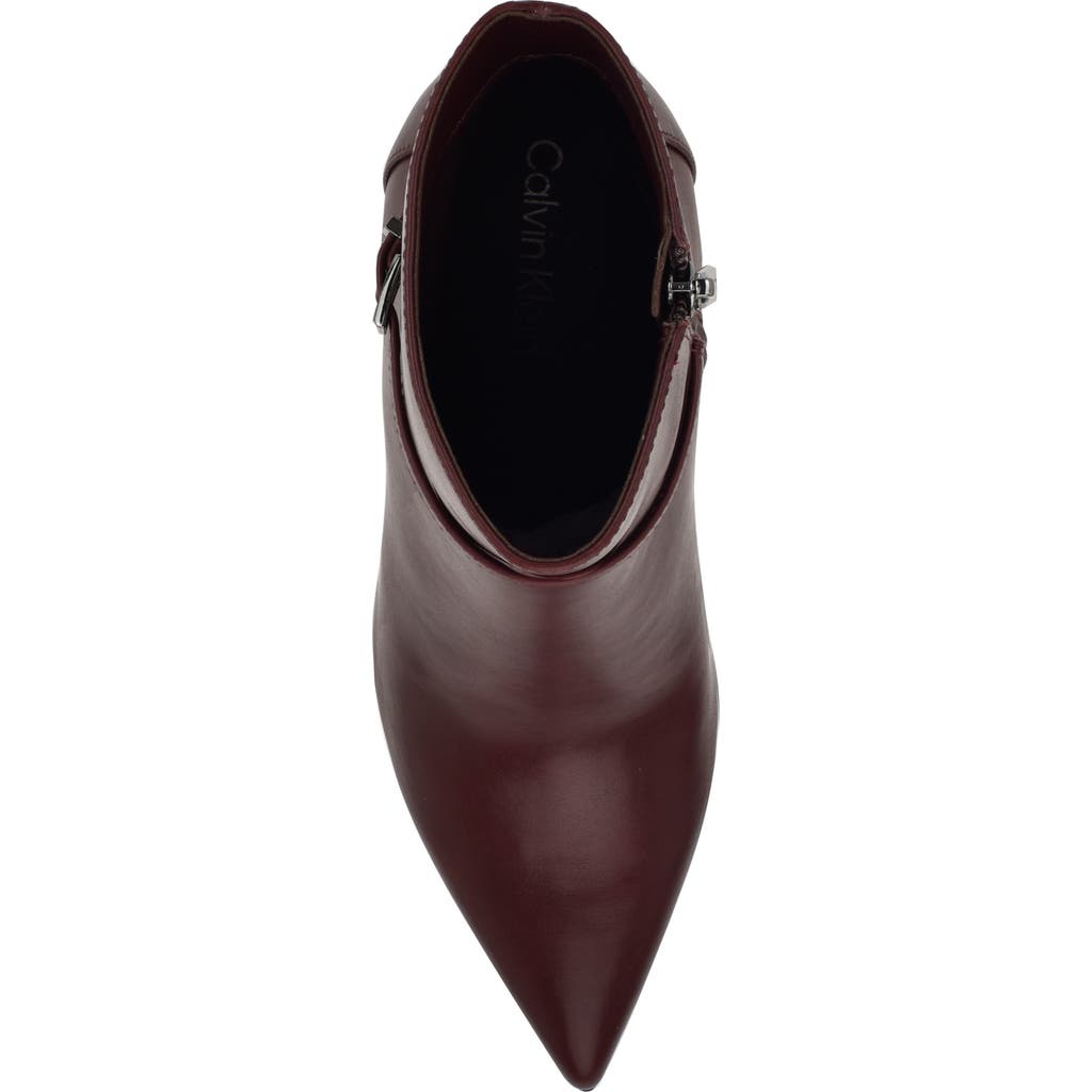 Calvin Klein Vivera Bootie In Dark Red