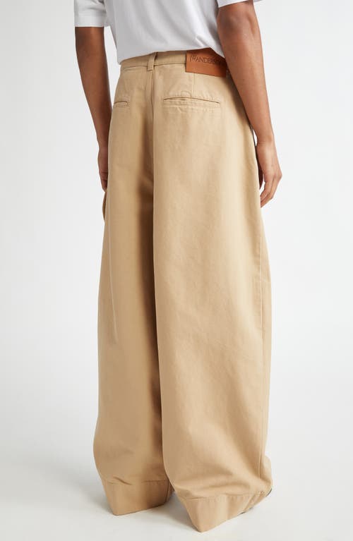 Shop Jw Anderson Relaxed Twill Cargo Trousers In Cream