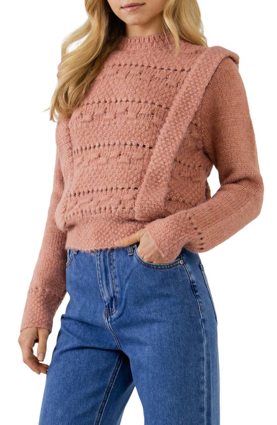 Shop Endless Rose Chunky Knit Sweater In Dusty Rose