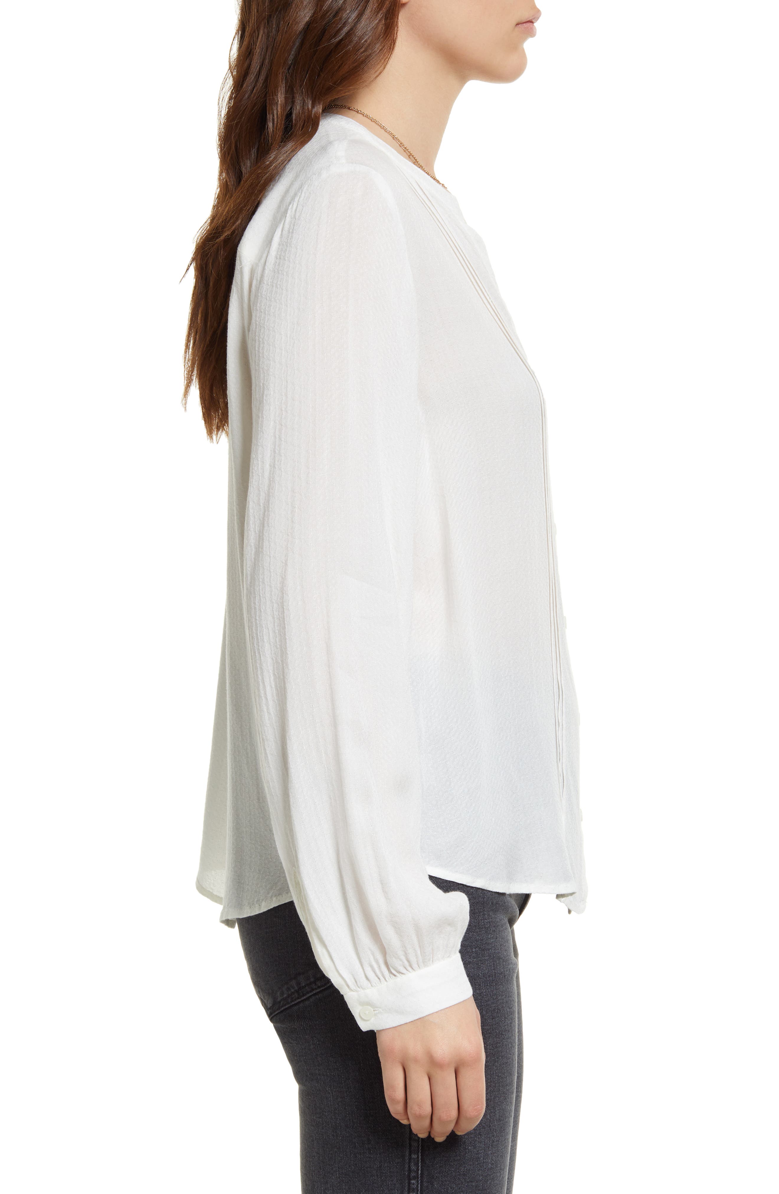 Treasure & Bond Pleated Long Sleeve Peasant Blouse Nordstrom