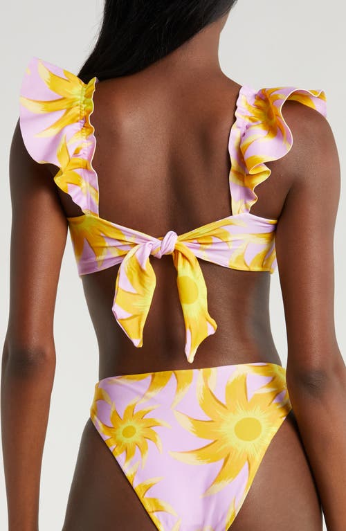 Shop Farm Rio Sunny Side Bandeau Bikini Top In Sunny Side Lilac