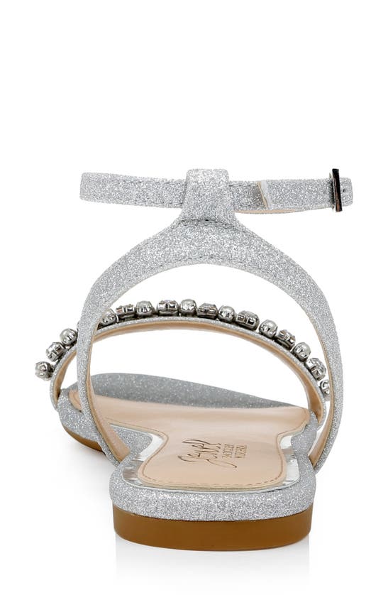 Jewel Badgley Mischka Daria Ankle Strap Sandal In Silver