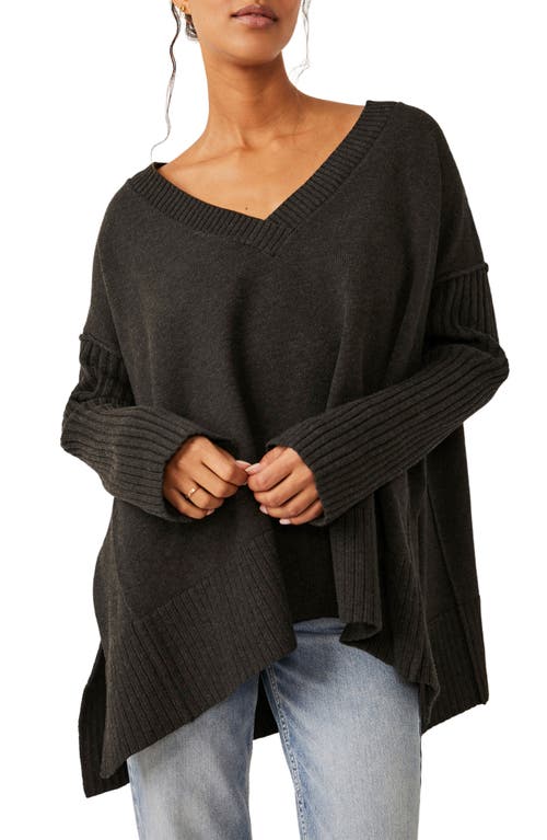 Free People Orion A-Line Tunic Sweater in Carbon Copy at Nordstrom, Size Small