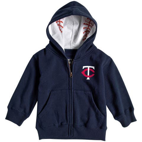 Cleveland Indians Youth Wordmark Full-Zip Hoodie - Red