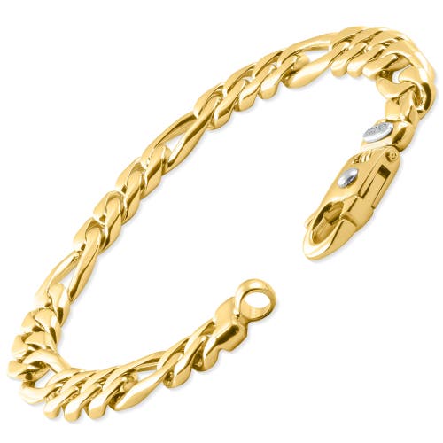 Shop Bliss Diamond Mens Solid 14k Gold 55 Grams Designed Link 9.5mm Heavy Masculine Bracelet 9" In 14k Yellow Gold