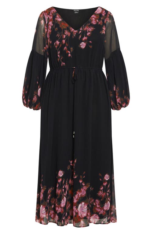 Shop City Chic Romance Border Maxi Dress In Modern Romance