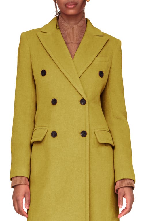 Shop Avec Les Filles Hourglass Double Breasted Coat In Wasabi