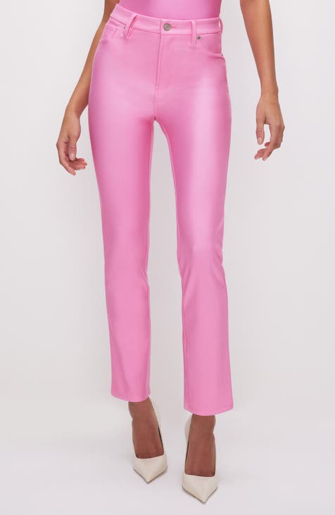 Shocking Pink High-Waisted Organic Cotton Leggings