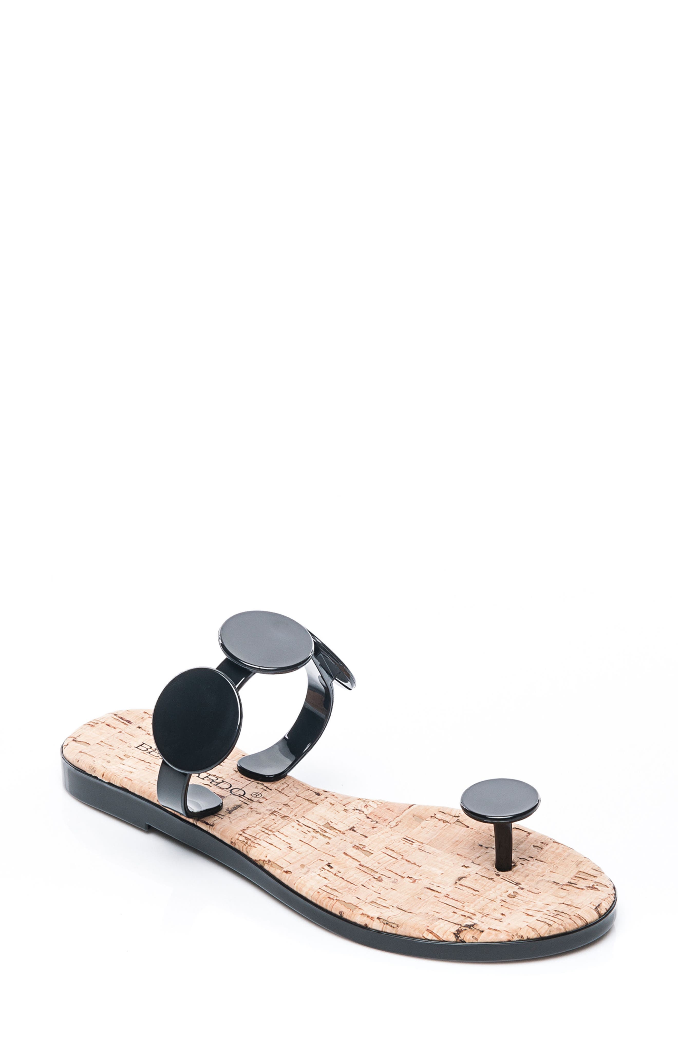 Bernardo New Moon Flip Flop, Black
