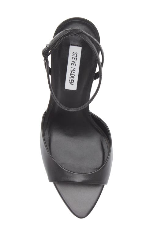 Steve Madden Beki Heel In Black Leather