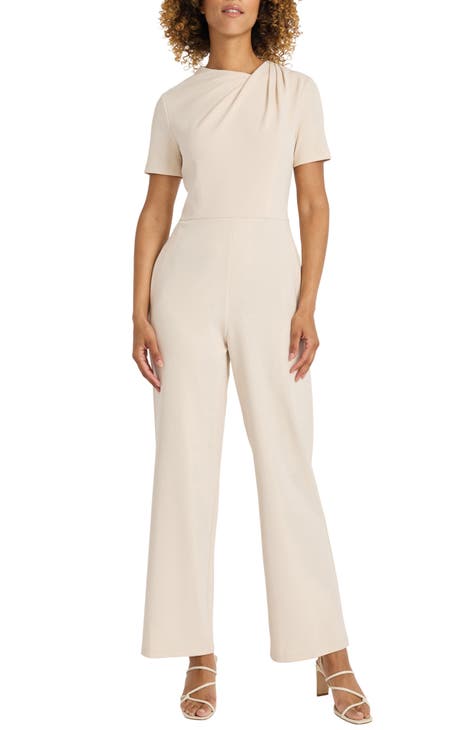 Beige jumpsuit womens best sale